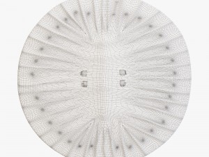 restoration hardrware konso leather shield 3D Модель