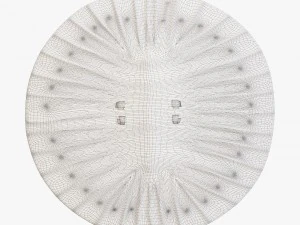 hardware de restaura&ccedil;&atilde;o escudo de couro konso Modelo 3D