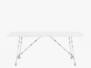 restoration hardware oak iron craftsman desk 3D Model