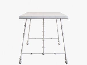 restoration hardware oak iron craftsman desk 3D Модель
