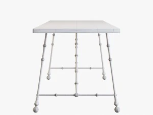 restoration hardware oak iron craftsman desk 3D Model