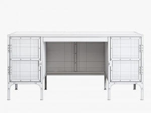 restoration hardware industrial tool chest desk 3D Model