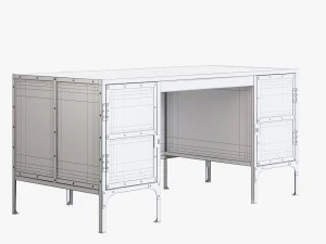 restoration hardware industrial tool chest desk 3D Model