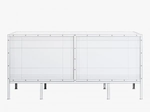 restoration hardware industrial tool chest desk 3D Model