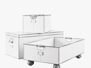 pottery barn galvanized storage baskets Modèle 3D