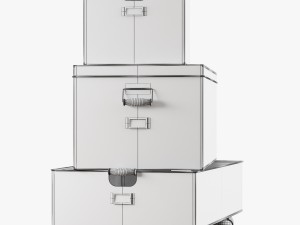 pottery barn galvanized storage baskets Modèle 3D