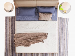 natuzzi diamante bed set Modelo 3D