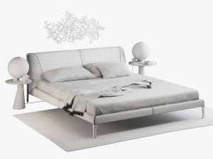 natuzzi diamante bed set 3D Model