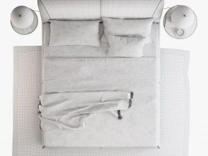 natuzzi diamante bed set 3D Model