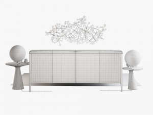 natuzzi diamante bed set Modelo 3D