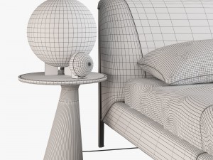 natuzzi diamante bed set Modelo 3D