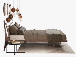 cattelan italia nelson bed set 3D Model