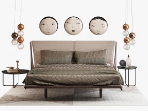 cattelan italia nelson bed set 3D Model