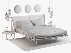 cattelan italia nelson bed set 3D Model