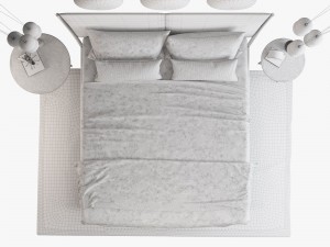 cattelan italia nelson bed set 3D Model