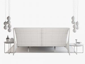 cattelan italia nelson bed set 3D Model