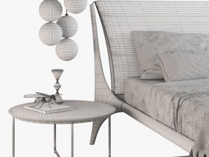 cattelan italia nelson bed set 3D Model