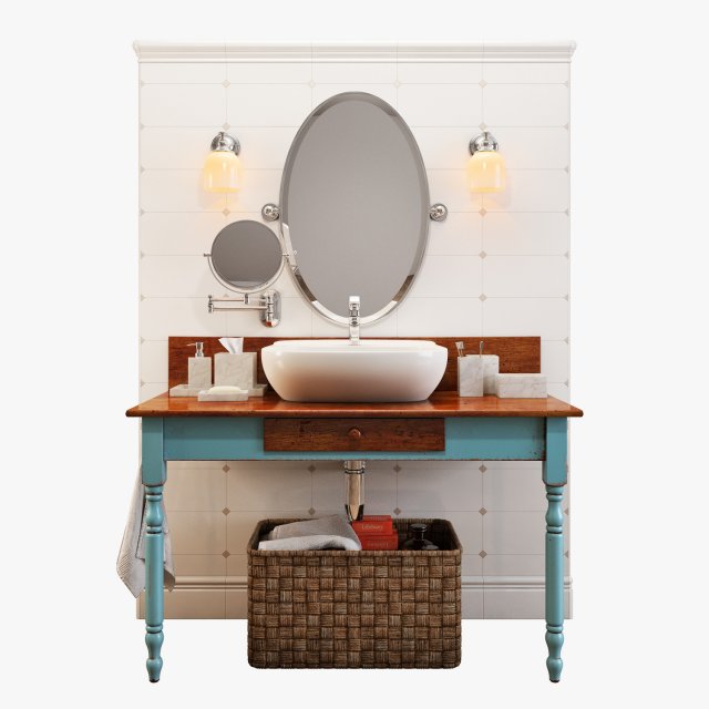 bathroom furniture set Model 3D .c4d .max .obj .3ds .fbx .stl .blend 