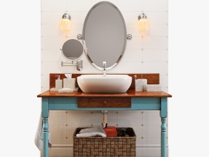 bathroom furniture set 3D 모델