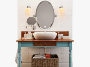 conjunto de m&oacute;veis de banheiro Modelo 3D