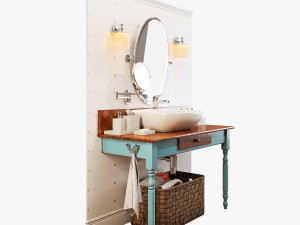 bathroom furniture set Model 3D