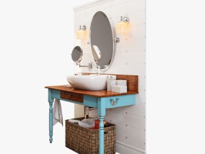 bathroom furniture set Model 3D