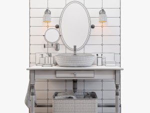 bathroom furniture set Model 3D