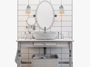 bathroom furniture set 3D Model