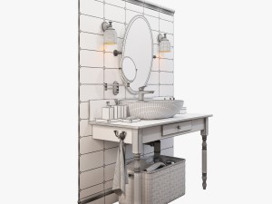bathroom furniture set Model 3D