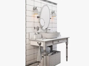 bathroom furniture set 3D Model