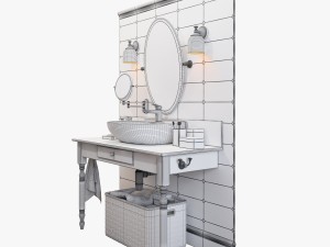 bathroom furniture set Model 3D