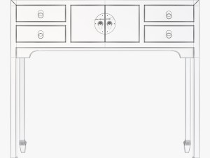 butlers rising sun console table Modèle 3D
