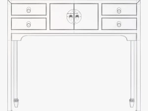 butlers rising sun console table 3D Model
