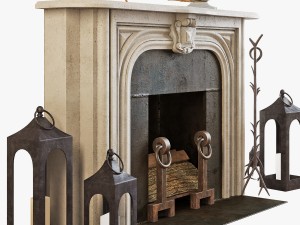 Fireplace set 2 3D मॉडल