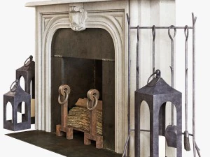 Fireplace set 2 3D Model