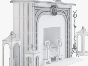 Fireplace set 2 3D Model
