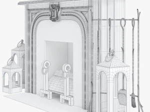 Fireplace set 2 3D Model