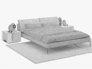 natuzzi vela bed set 3Dモデル