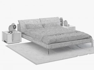 Completo letto Natuzzi Vela Modello 3D