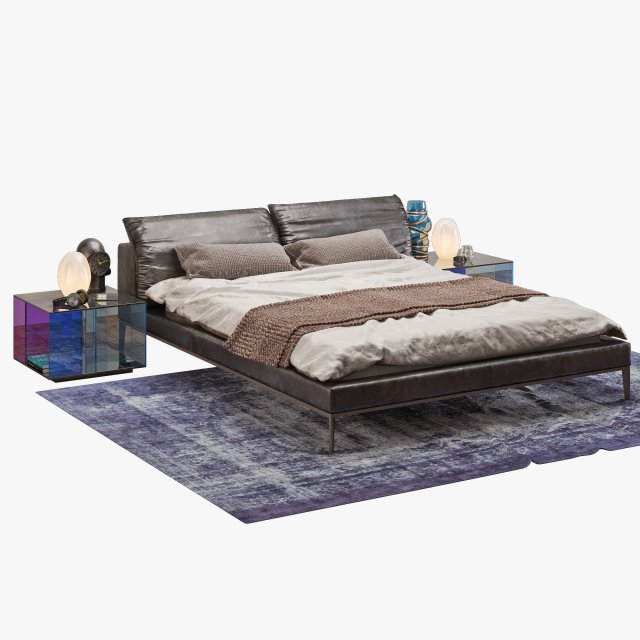 natuzzi vela bed set 3Dモデル .c4d .max .obj .3ds .fbx .stl .blend 