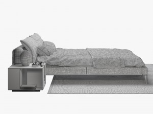 natuzzi vela bed set 3Dモデル