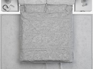 natuzzi vela bed set 3Dモデル