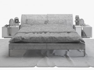natuzzi vela bed set 3Dモデル