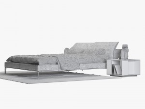 natuzzi vela bed set 3Dモデル
