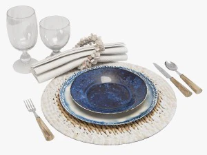 Flamant dinning set 001 3D Model