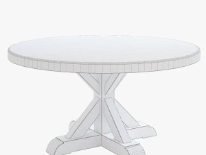 Flamant dinning set 001 3D Model