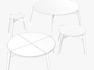 Frigerio salotti cross coffee table Modèle 3D