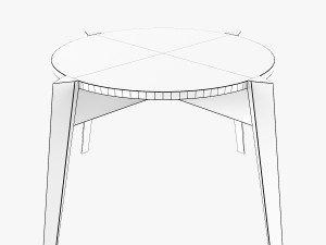 Frigerio salotti cross coffee table Modèle 3D