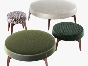 Frigerio salotti cross ottoman 3D Model