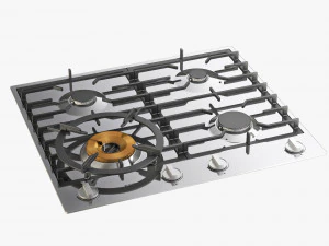 asko hg1666sb gas cooktop 3D Model